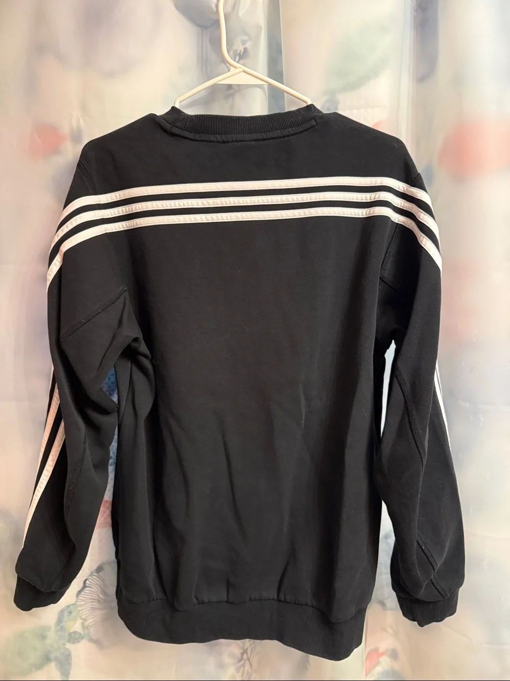 Tin man elite adidas Black Sweatshirt with White Sleeve Stripes